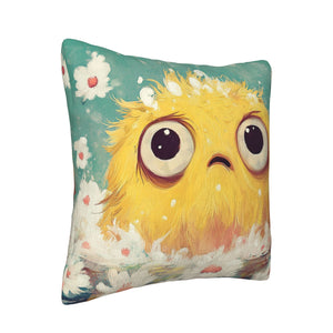 🌼 Cute & Cozy Pillow – Adorable Yellow Fuzzy Monster!