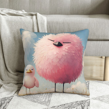 🌸 Adorable Fluffy Pink Bird Pillow – A Cozy & Whimsical Home Accent!