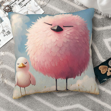 🌸 Adorable Fluffy Pink Bird Pillow – A Cozy & Whimsical Home Accent!
