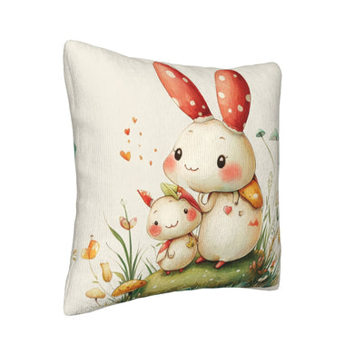 🍄 Forest Mushroom Bunny Pillow – Cute & Whimsical Home Decor