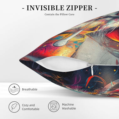 🎨 Wild Artistic Master Pillow – Psychedelic Graffiti-Style Decor