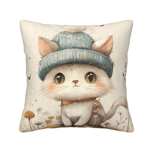 🐱 Cozy Winter Cat Pillow – Cute & Comforting Home Decor