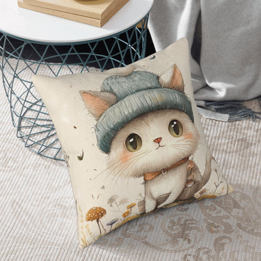 🐱 Cozy Winter Cat Pillow – Cute & Comforting Home Decor