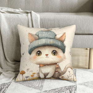 🐱 Cozy Winter Cat Pillow – Cute & Comforting Home Decor