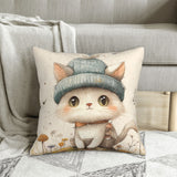 🐱 Cozy Winter Cat Pillow – Cute & Comforting Home Decor