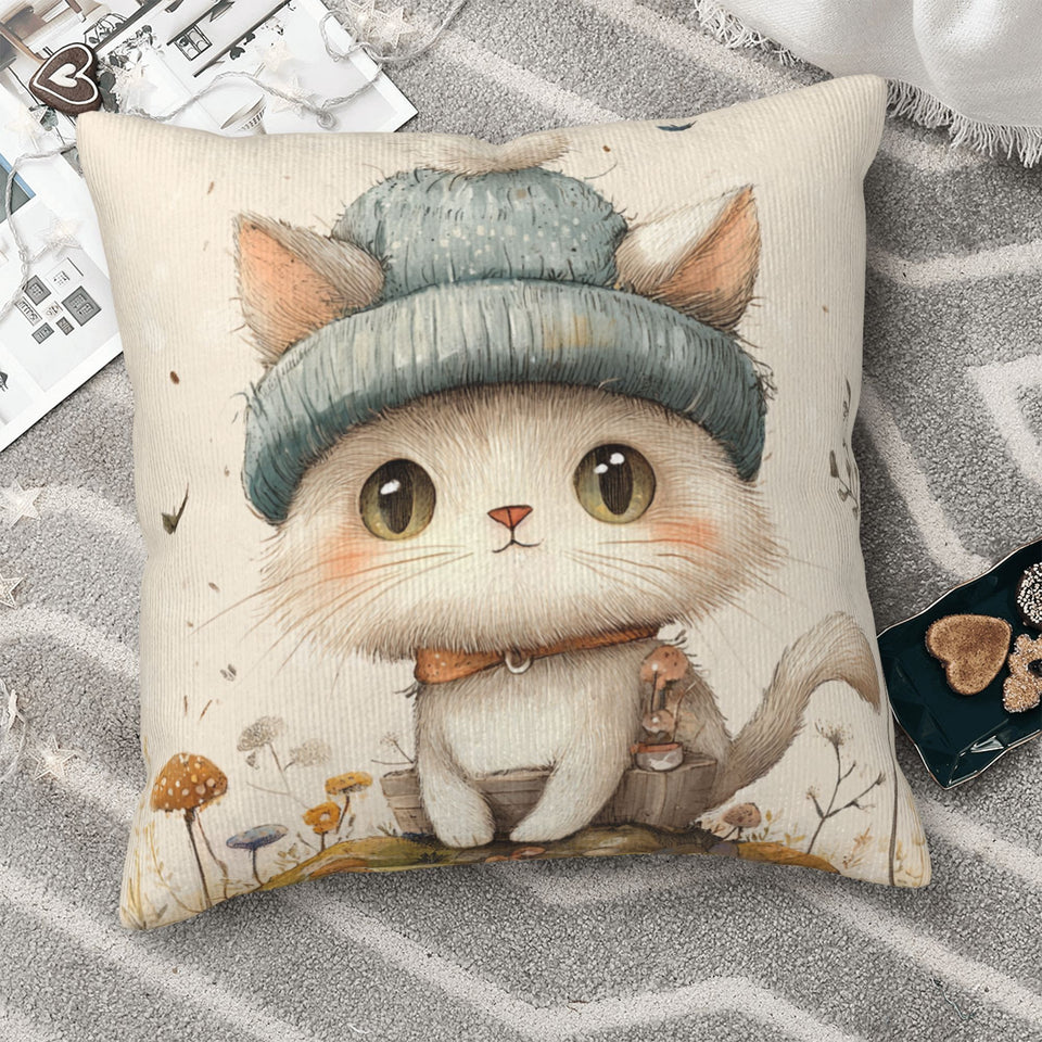 🐱 Cozy Winter Cat Pillow – Cute & Comforting Home Decor