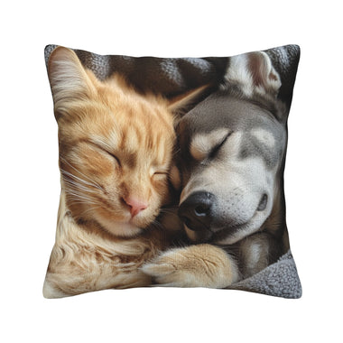 🐾 Cozy Cat & Dog Snuggle Pillow – Soft & Heartwarming Home Decor
