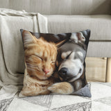 🐾 Cozy Cat & Dog Snuggle Pillow – Soft & Heartwarming Home Decor